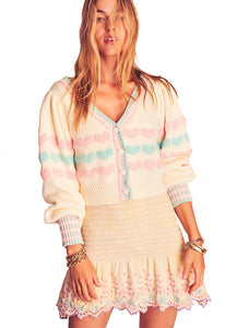 LoveShackFancy Buena Cropped Cardigan