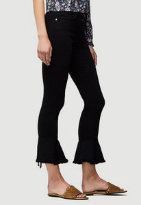 FRAME Denim Le Skinny De Jeanne Flounce Raw Edge