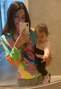 MadeWorn Grateful Dead Tie Dye Sweatshirt With Glitter