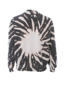 MadeWorn Rolling Stones Sequin Tongue Tie Dye Crew Fleece Sweatshirt