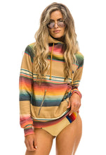 Load image into Gallery viewer, Aviator Nation Serape Ninja Pullover Hoodie in Light Khaki