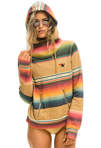 Aviator Nation Serape Ninja Pullover Hoodie in Light Khaki