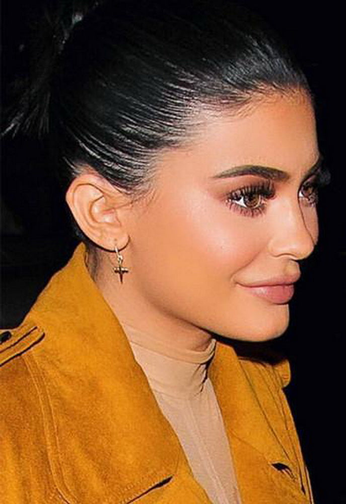 Luv Aj The Pave Mini Cross Hoops