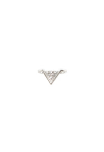 Gemelli Pave Triangle Midi Ring