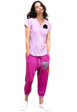 Load image into Gallery viewer, FREE CITY Sign Golden Line Short Sleeve Tee in Pinkmilk