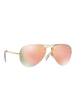 Load image into Gallery viewer, Ray-Ban RB3449 Rimless Metallic Aviator Sunglasses