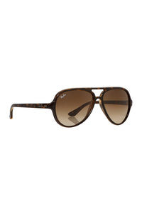 Ray-Ban RB4125 Cats 5000 59mm Sunglasses in Faded Brown