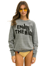 Load image into Gallery viewer, Aviator Nation Enjoy the Ride Sweatshirt in Heather Grey