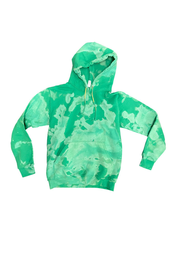 Green bleached top hoodie