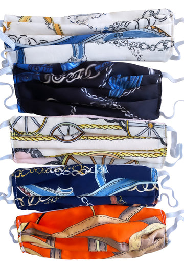 SINGER22 Protective Face Mask Equestrian Print Scarf