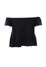 Load image into Gallery viewer, Minnie Rose Off The Shoulder Ruffle Hem Tee