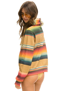 Aviator Nation Serape Ninja Pullover Hoodie in Light Khaki