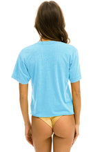 Load image into Gallery viewer, Aviator Nation Heart Embroidery Boyfriend Tee in Sky