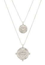 Load image into Gallery viewer, Luv Aj The Evil Eye Double Coin Necklace