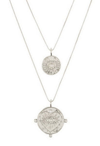Luv Aj The Evil Eye Double Coin Necklace