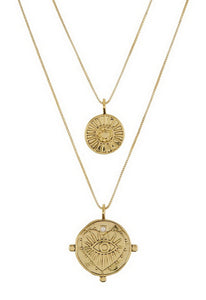 Luv Aj The Evil Eye Double Coin Necklace