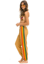 Load image into Gallery viewer, Aviator Nation 6 Stripe Sweatpants in Light Khaki