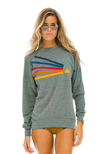 Aviator Nation Daydream Crew Sweatshirt in Heather Grey