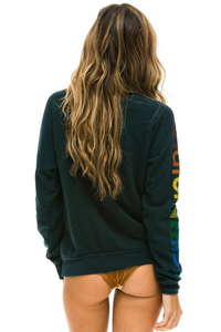 Aviator Nation Signature Logo Unisex Crew Sweatshirt in Charcoal