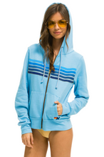 Load image into Gallery viewer, Aviator Nation 5 Stripe Unisex Hoodie  Sky Blue