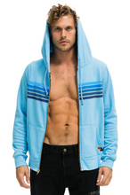 Load image into Gallery viewer, Aviator Nation 5 Stripe Unisex Hoodie  Sky Blue