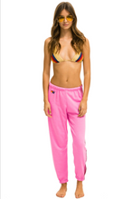 Load image into Gallery viewer, Aviator Nation 5 Stripe Women&#39;s Sweatpant Neon Pink/Pink Purple