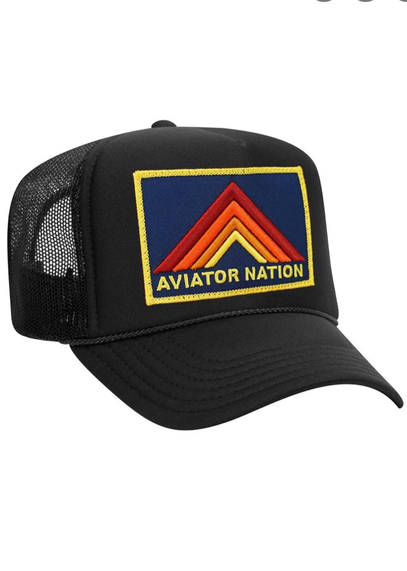 Aviator Nation Mountain Stripe vintage Low Rise Foam Trucker Hat