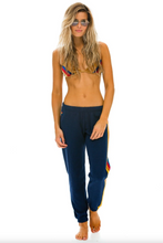 Load image into Gallery viewer, Aviator Nation WOMEN&#39;S 5 STRIPE SWEATPANTS - NAVY