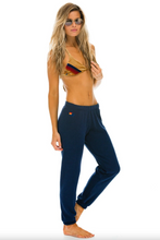 Load image into Gallery viewer, Aviator Nation WOMEN&#39;S 5 STRIPE SWEATPANTS - NAVY