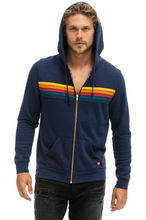 Load image into Gallery viewer, Aviator Nation Unisex 5 STRIPE HOODIE - NAVY