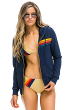 Load image into Gallery viewer, Aviator Nation Unisex 5 STRIPE HOODIE - NAVY