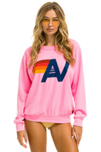 Load image into Gallery viewer, AVIATOR NATION UNISEX LOGO SWEATSHIRT IN NEON PINK