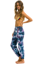 Load image into Gallery viewer, AVIATOR NATION HAND DYED WOMENS SWEATPANTS - TIE DYE BLUE PURPLE
