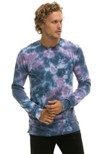 Load image into Gallery viewer, AVIATOR NATION HAND DYED UNISEX THERMAL - TIE DYE BLUE PURPLE