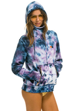 Load image into Gallery viewer, AVIATOR NATION HAND DYED NINJA PULLOVER UNISEX HOODIE - TIE DYE BLUE PURPLE