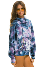 Load image into Gallery viewer, AVIATOR NATION HAND DYED NINJA PULLOVER UNISEX HOODIE - TIE DYE BLUE PURPLE