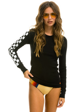 Load image into Gallery viewer, AVIATOR NATION CHECK SLEEVE THERMAL - BLACK