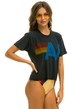 Load image into Gallery viewer, AVIATOR NATION WOMEN&#39;S LOGO BOYFRIEND TEE - CHARCOAL