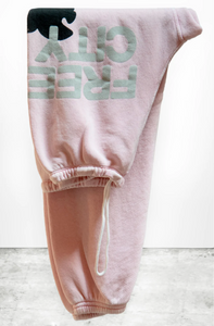 Free City SUPERFLUFF LUX VINTAGEBATH OG sweatpant - Pink Grapefruit