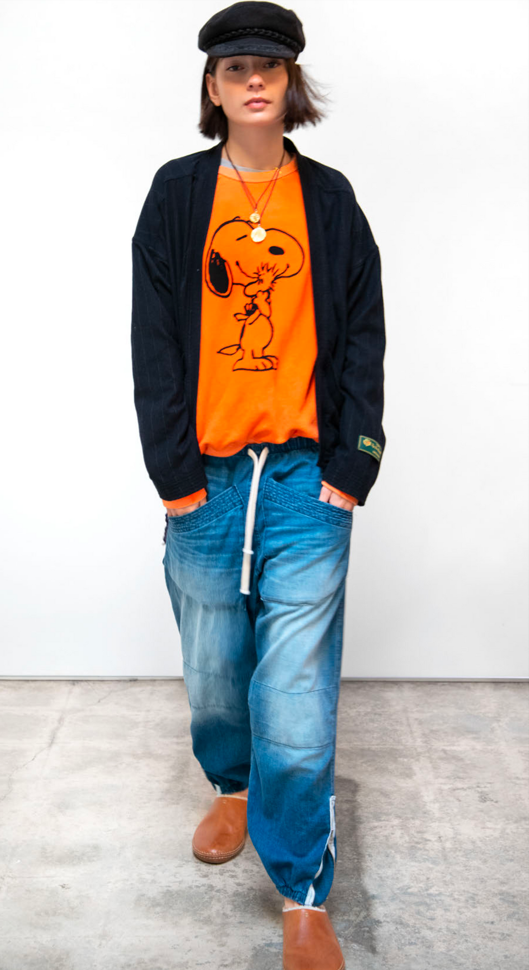 FREE CITY LNL I LOVE WOODSTOCK unisex raglan - snoopy orange