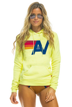 Load image into Gallery viewer, Aviator Nation LOGO PULLOVER UNISEX HOODIE - NEON YELLOW