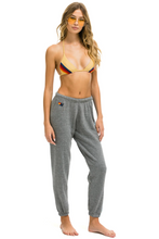 Load image into Gallery viewer, Aviator Nation 5 Stripe Sweatpants in Heather Grey/Blue