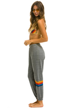 Load image into Gallery viewer, Aviator Nation RAINBOW STITCH WOMENS SWEATPANTS - HEATHER GREY 2