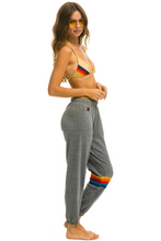 Load image into Gallery viewer, Aviator Nation RAINBOW STITCH WOMENS SWEATPANTS - HEATHER GREY 2
