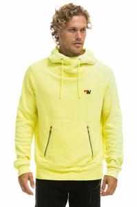 Aviator Nation NINJA PULLOVER UNISEX HOODIE - NEON YELLOW