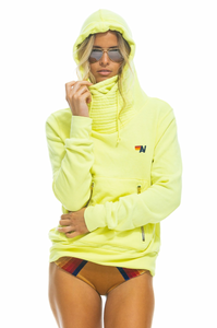 Aviator Nation NINJA PULLOVER UNISEX HOODIE - NEON YELLOW