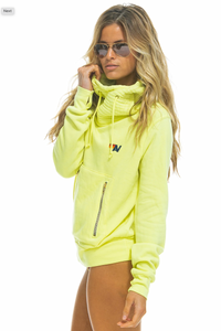 Aviator Nation NINJA PULLOVER UNISEX HOODIE - NEON YELLOW