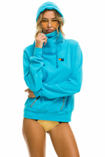 Load image into Gallery viewer, Aviator Nation NINJA PULLOVER UNISEX HOODIE - NEON BLUE