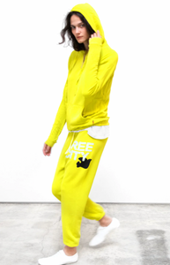 FREE CITY SUPERFLUFF LUX OG sweatpant - glowlight yellow