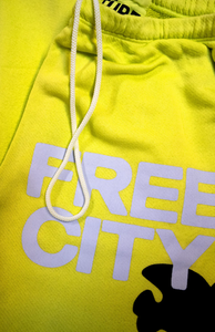 FREE CITY SUPERFLUFF LUX OG sweatpant - glowlight yellow
